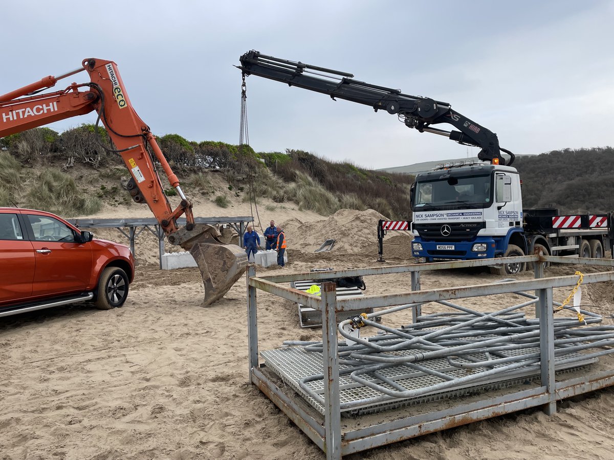 BeachWoolacombe's tweet photo. Today the RNLI started preparing their base for the season.  They cover the cost of this and all equipment they provide and we pay for the staff, last season from Easter to end of October we paid £100,969.  Worth every penny to keep you all safe👍 https://t.co/cnzMB5K0ji