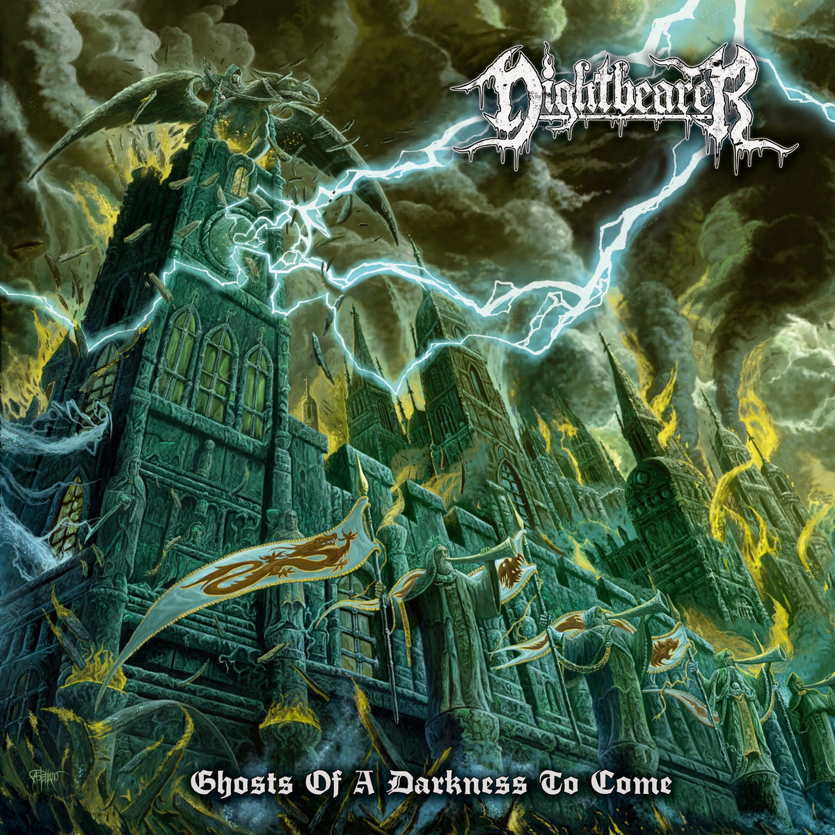 Tmetalicoweb's tweet photo. TruenoNews: #TestimonyRecords acaba de presentar el artwork del 2º Lp de 🇩🇪#Nightbearer titulado "Ghost of a Darkness to come" y se lanzará en todo el mundo el 24 de junio. El próximo sencillo será lanzado el viernes 1 de abril. La portada es obra del amigo @juanjo_artwork https://t.co/oncHtkLqWQ