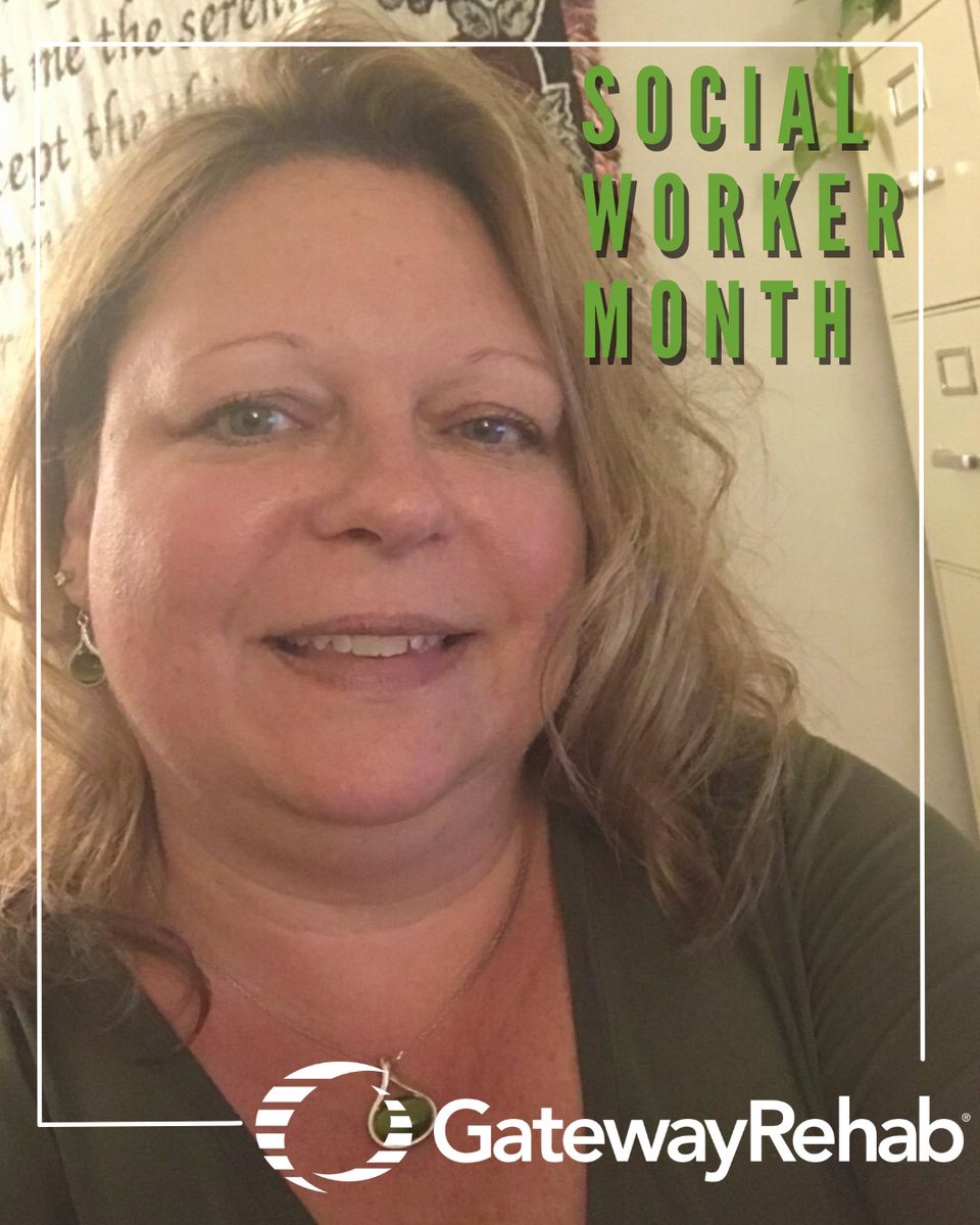 GatewayRehab's tweet photo. March is Social Worker Month!
Sheri Czak 
Evaluation/EMDR Therapist
Gateway Greensburg
Has worked with Gateway since 2004
Thank You for all that you do Sheri!
#GatewayRehab #CareersThatCreateChange  #SocialWorkerMonth https://t.co/PxosNkLJ9B