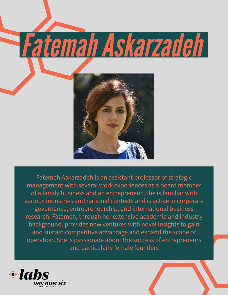 labs196's tweet photo. "With every experience, you alone are painting your own canvas, thought by thought, choice by choice." - Oprah Winfrey

Labs196 is excited to welcome our latest mentor, Fatemah Askarzadeh! 

#globalnetwork #innovatoinculture #3Msolution #mentorshipmatters https://t.co/h0SxNHKewq