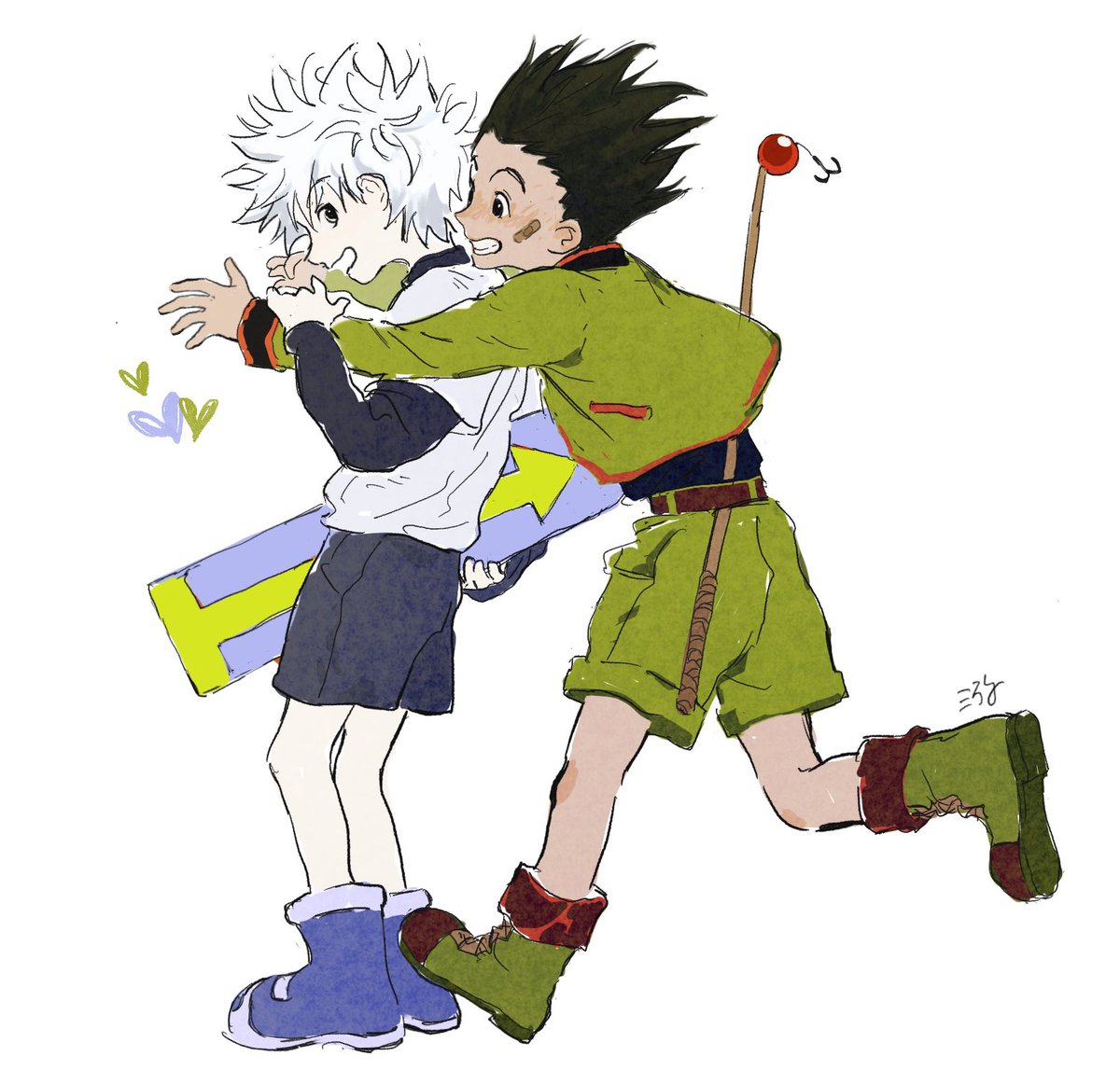 flamingflamenc0's tweet photo. #HunterxHunter #ゴンキル #Gonkillu https://t.co/HsI3himlYT