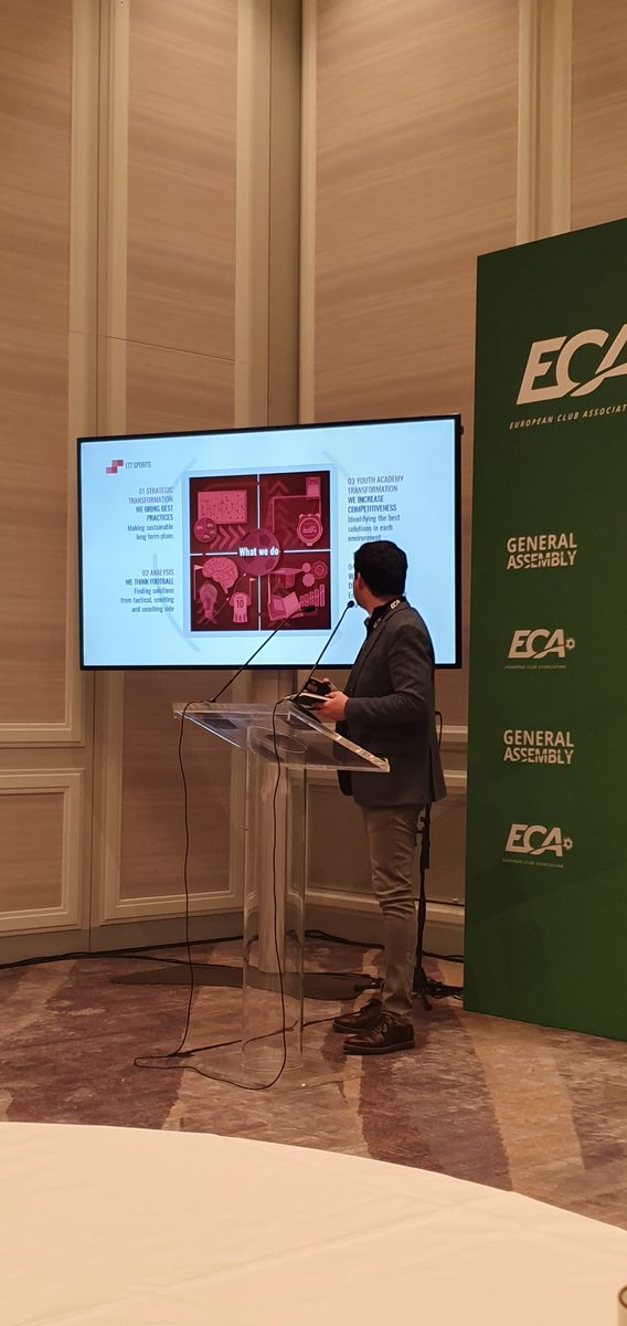 LTTsports's tweet photo. Our very own Konstantin Kornakov (#Structure & #FootballOperations) taking the stand during Day 1 of ECA's 27th GA in Vienna
#LTTsports #TheFutureOfFootball #LeadersOfTactics #MastersOfStrategies #GuardiansOfTheGame https://t.co/datdbzNGhB