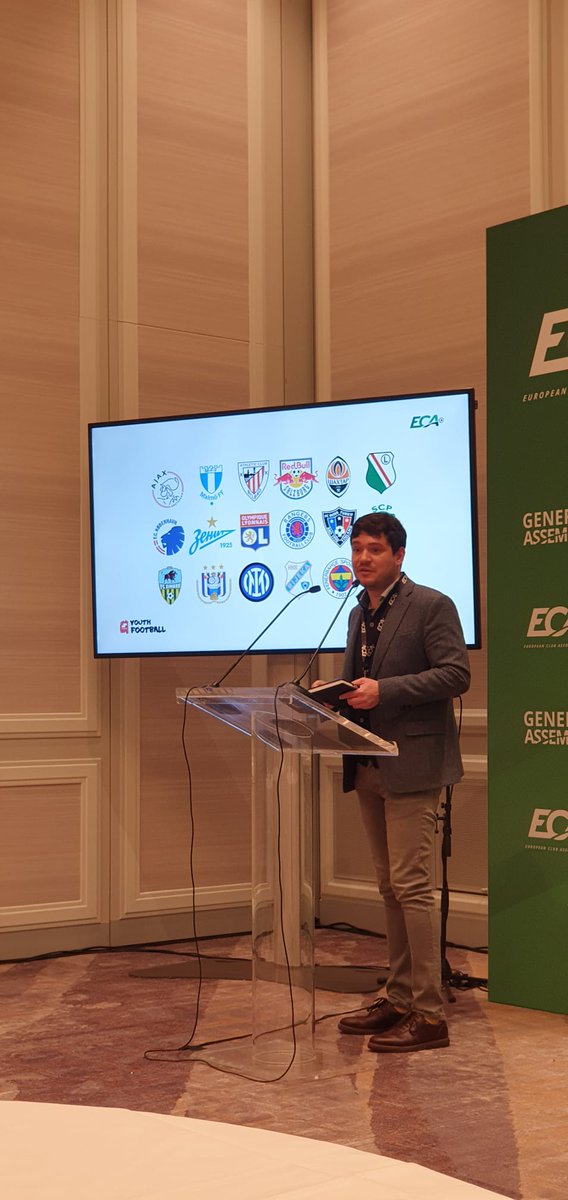 LTTsports's tweet photo. Our very own Konstantin Kornakov (#Structure & #FootballOperations) taking the stand during Day 1 of ECA's 27th GA in Vienna
#LTTsports #TheFutureOfFootball #LeadersOfTactics #MastersOfStrategies #GuardiansOfTheGame https://t.co/datdbzNGhB