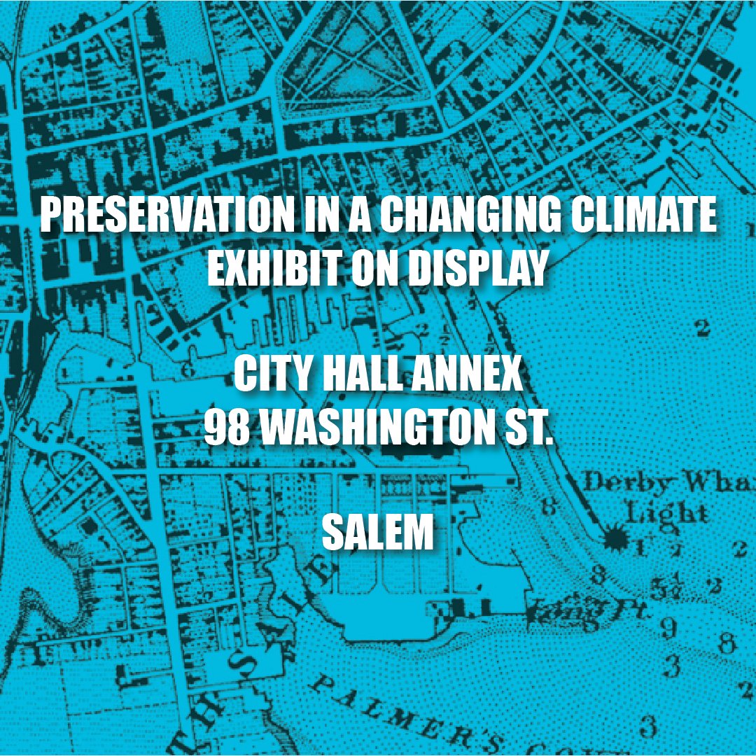 SSCoastwatch's tweet photo. Beginning Friday, April 1st, @CityofSalemMA, Salem Sound Coastwatch and the Salem Preservation Partners are presenting "Preservation in a Changing Climate", an exhibit on the first floor of the City Hall Annex.
For more information please visit https://t.co/zRNCIZ3gXg
#climate https://t.co/7ybLB4RVxW