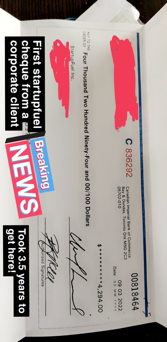 Ashley Rahul Martis (@mrmartis) on Twitter photo Our first Enterprise customer cheque!
It took us 3.5 years <a href="/StartupFuel/">StartupFuel - The Gold Standard of VC Diligence</a> to close an Enterprise customer and here we are: Rogers | Ryerson
Working our way up from event clients, to small funds to enterprise has been a crazy ride!
#startups #Accelerators #VentureCapital Our first Enterprise customer cheque!
It took us 3.5 years <a href="/StartupFuel/">StartupFuel - The Gold Standard of VC Diligence</a> to close an Enterprise customer and here we are: Rogers | Ryerson
Working our way up from event clients, to small funds to enterprise has been a crazy ride!
#startups #Accelerators #VentureCapital