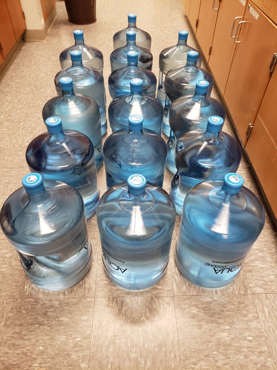 wnchem's tweet photo. Picked up 80 gallons of reverse osmosis water today for our science dept.  Will check for any leaks tomorrow before putting away. #BehindTheScenes #WNHSscience https://t.co/ehKCM3lG3i