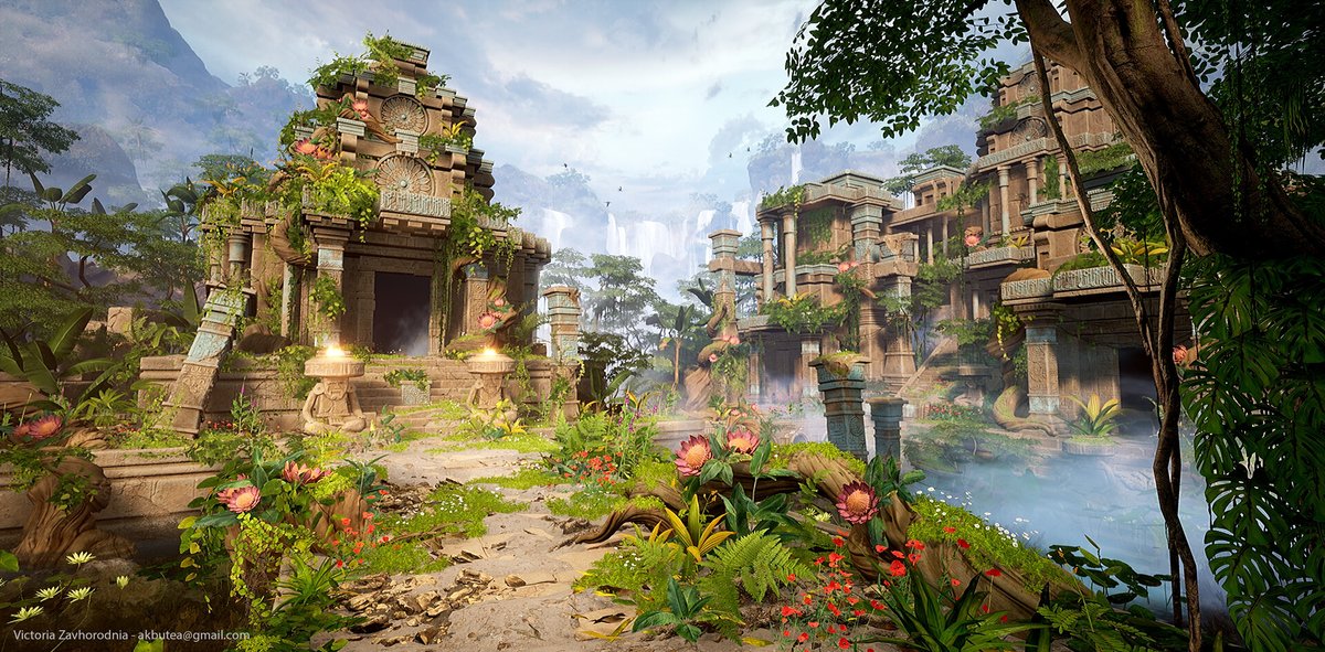 akbutea's tweet photo. Hi #VisibleWomen 
I'm Victoria, a 3D Environment Artist from Ukraine. I'm passionate about stylized art. I like to create beautiful, peaceful, and full of imaginative environments and stories behind them. 🌻🧙‍♀️

Artstation: https://t.co/3DdOWTwe0Q https://t.co/weCF35udsU