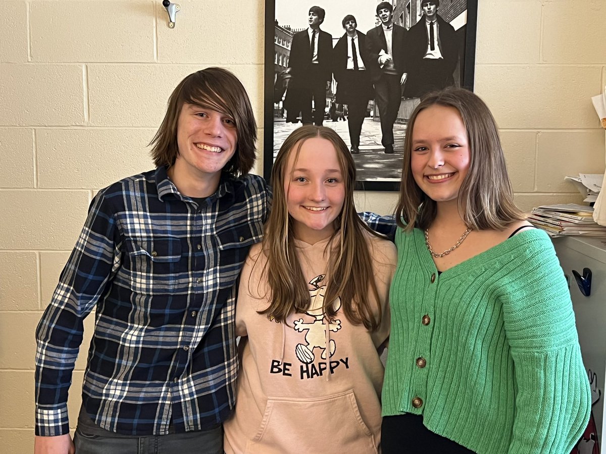 Cousinobands's tweet photo. Congratulations to our 3 drum majors for the 2022 marching band season!!  Great job Miles Weckerle, Katie Stevenson, and Lauren Miazek!! https://t.co/hb5Mh4U4y2