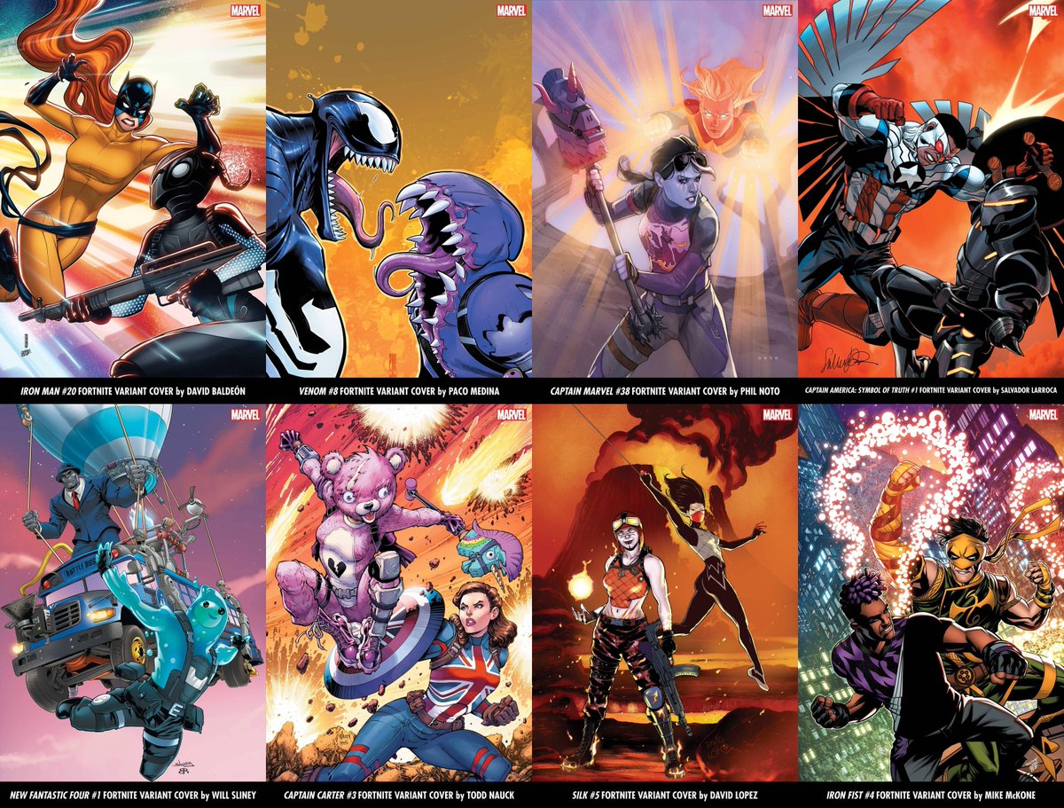 HYPEX's tweet photo. All the New "Fortnite x Marvel: Zero War" Convers - Most likely teasing upcoming collabs 🔥 https://t.co/UlNqW4NdeB
