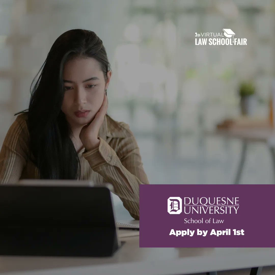 msjdorg's tweet photo. Don't be a procrastinator! Make your dreams come true by attending @DuquesneLaw. Priority deadline for your application is April 1! Watch the law school's Info Session replay if you have any more questions at https://t.co/hPtKkOwwVX!
#prelaw #lawschool #futurejd #lawtwitter https://t.co/XMVV7JhWjr