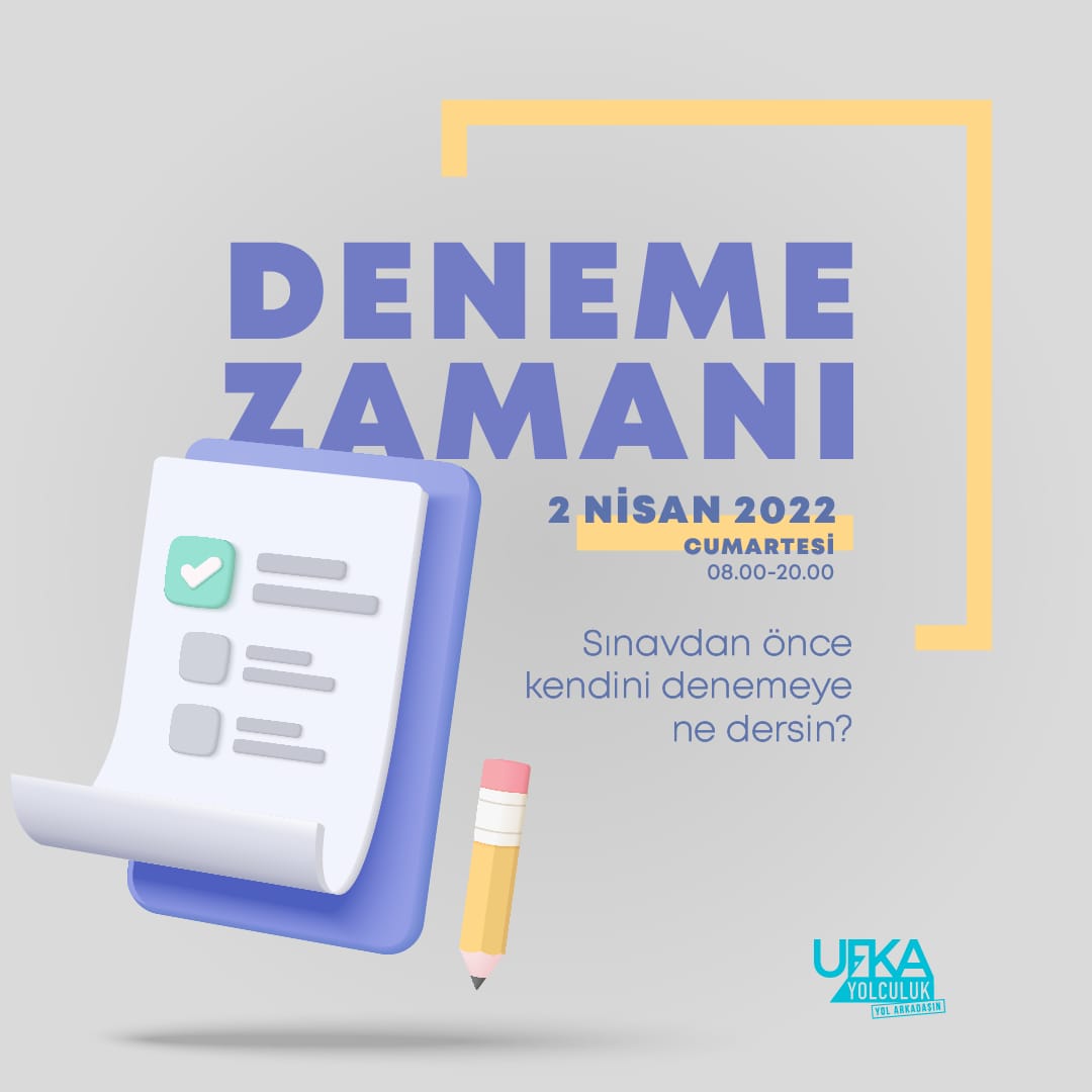 Günden güne, düşüne düşüne, şimdi deneme sınavına. 😊

Bir de sağlıklı düşün!
Toplamda bir milyon TL ödüllü yarışmaya katılmak için hemen kaydol! 👇
ufkayolculuk.com
#UfkaYolculuk10 #YolArkadaşın #SağlıklıDüşünmek
#Kocaeli