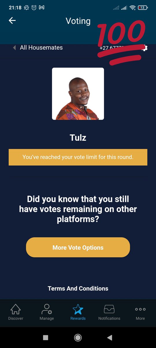 SNgayo's tweet photo. Iv done my part, Yes I voted Tulz #BBMzansi https://t.co/5C9bUpRg71