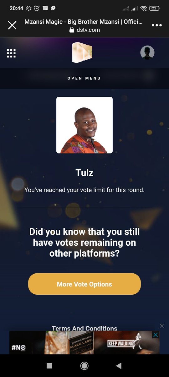 SNgayo's tweet photo. Iv done my part, Yes I voted Tulz #BBMzansi https://t.co/5C9bUpRg71