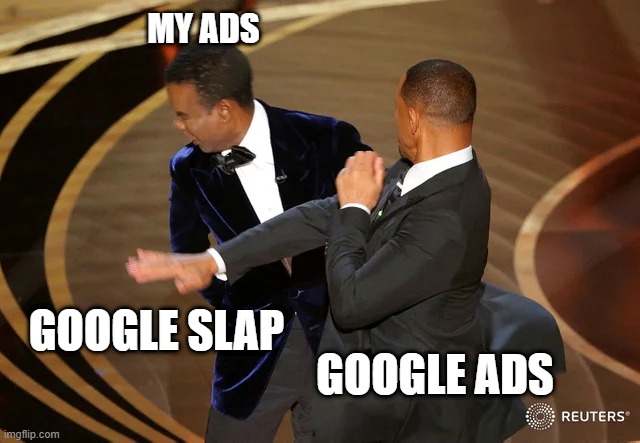 seo_university_'s tweet photo. Marketing newbie: What is the Google Slap?

Me: 

More memes at https://t.co/kmROY4i0XX

#WillSmith #Oscars #simbaacademy #mgag https://t.co/Ih5I2NjUsh