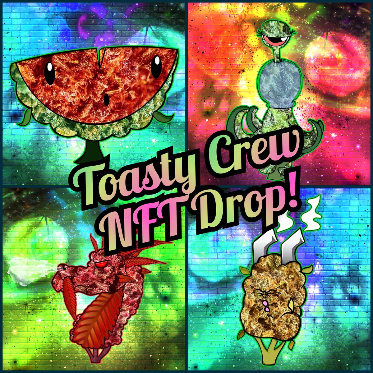ToastyCrewNFT's tweet image. This #customcollection is about to #DROP ❤️‍🔥Upload done, should be ready to #mint soon. Follow and join discord for updates or come hang in the daily live #Twitchstream linktr.ee/ProblyStoned become part of the community 💚 #NFT #NFTdrop #420NFT opensea.io/collection/toa…