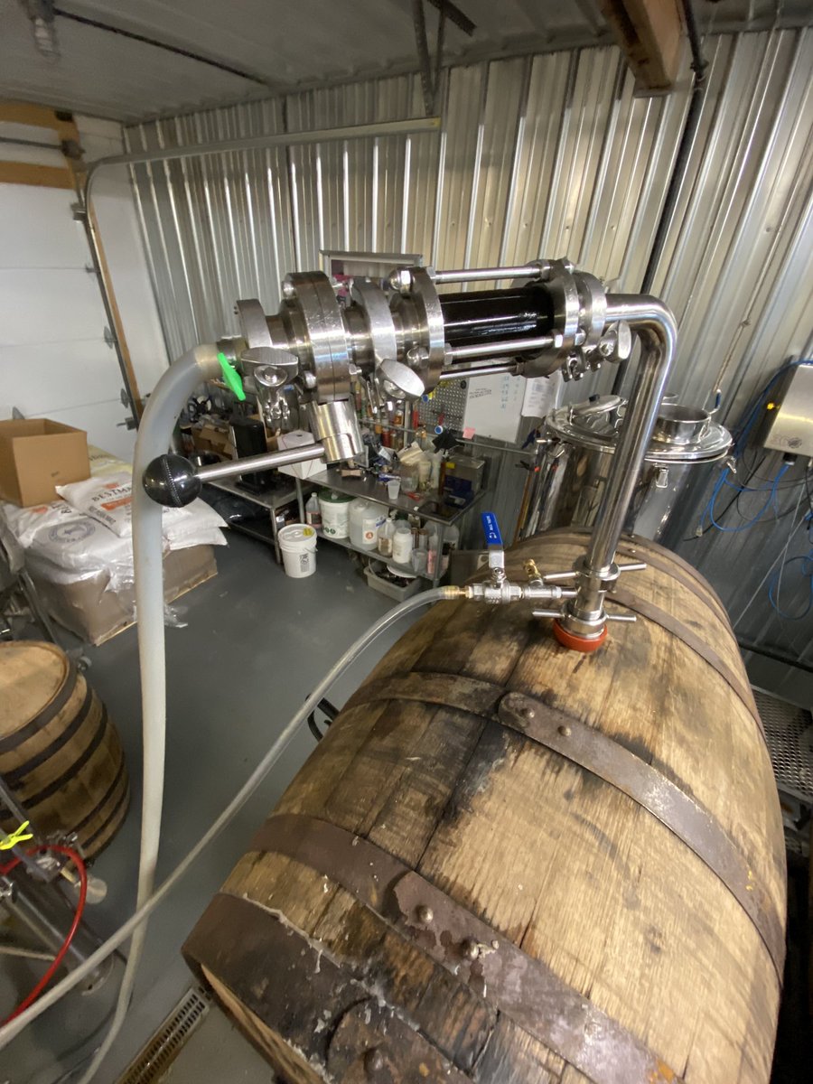 Filling Barrels today with the Charms and Chews Pastry stout.