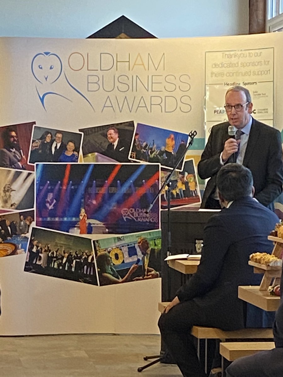 PearsonSFA's tweet photo. Well the countdown is well and truly on after tonight’s @OldhamBA launch event hosted by @ultimateproduct. As headline sponsors for the main event in September @Pearson_SFB @PearsonSFA Chris Burke spoke about the importance of supporting the awards. #OldhamBA https://t.co/dzkQ1YeclD