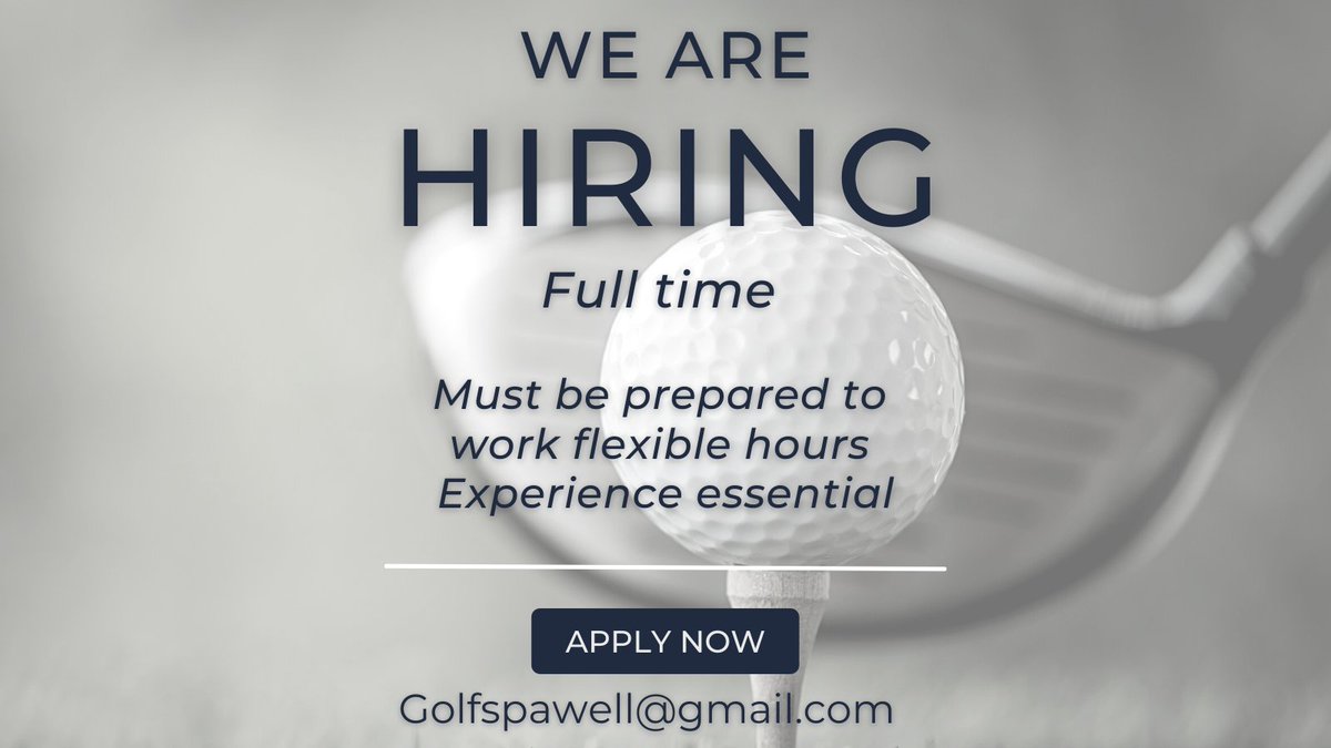 Full time General Operative position available at Spawell Golf Academy. 
Email your cv to Golfspawell@gmail.com
