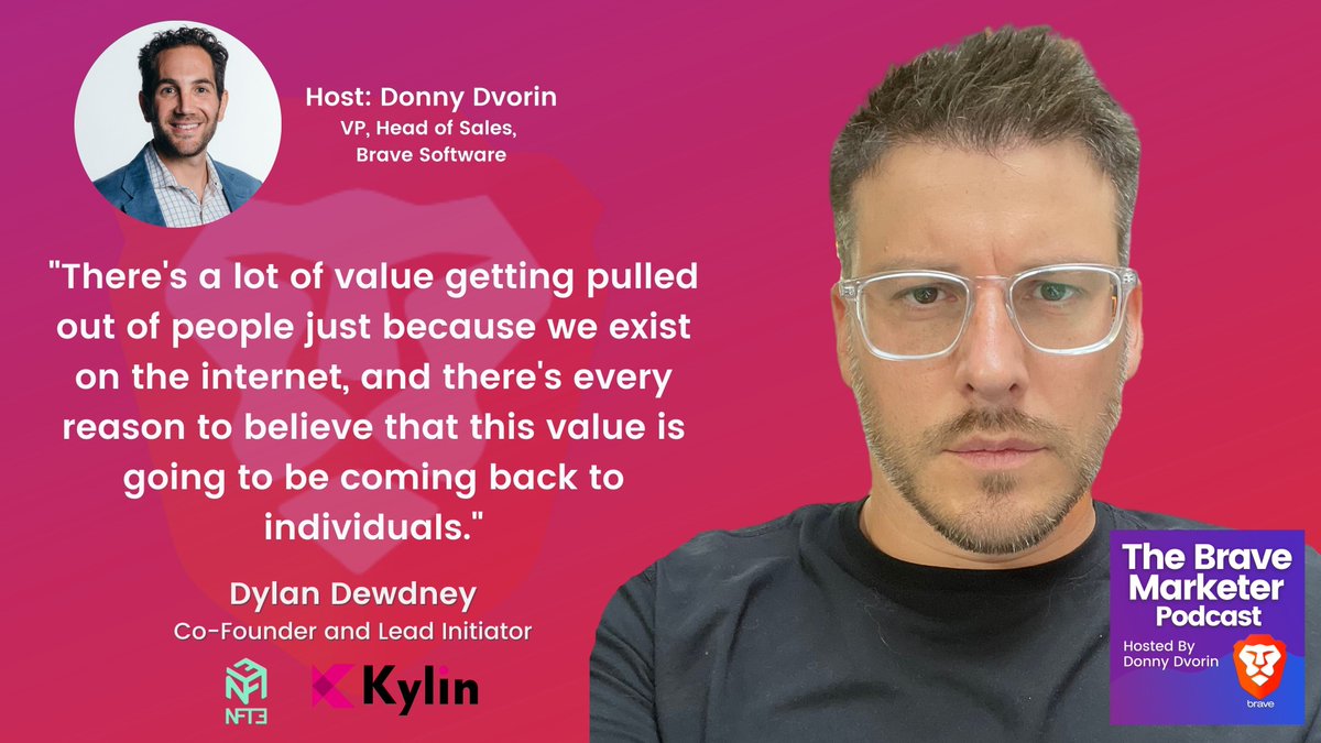 This week on #TheBraveMarketer, <a href="/dylandewdney/">Dylan Dewdney - Hedwig at Kuvi.ai</a>, Co-Founder and Lead Initiator at NFT3.com and Kylin Network, discusses the world of #DIDs (decentralized identifiers) and expected lifetime values of our personal genome data. Listen here: kite.link/S4E7