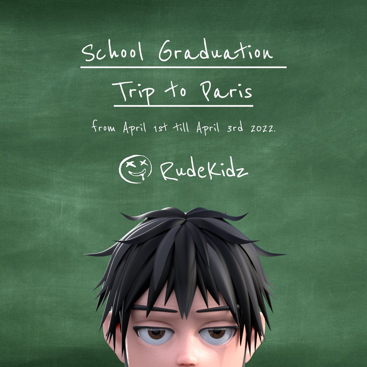 PourThatLean's tweet photo. Are you ready for the event? 🔥

7 Places for the @parisnft_day + 7 Rude Kidz T-Shirts to win 🚀

Join the Discord server and own at least 1 Rude Kidz to participate 

#WhySoRude #StayRude #NFT https://t.co/AjUUuVMD01