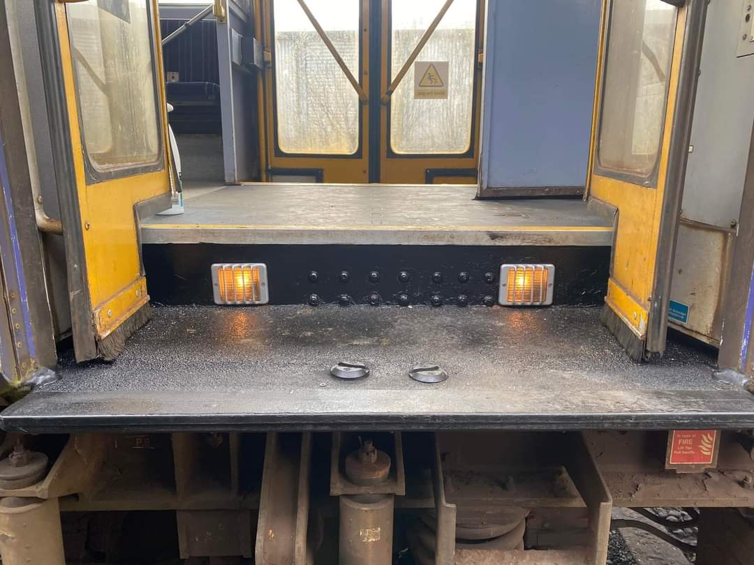 Over the past few weeks the Railway's volunteers have been hard at work tidying up our class 142. The interior has had a deep clean, with the seat basis cleaned up, rust treated &amp; painted. Footwells striped, painted &amp; replacement lights fitted. The underframe has also had a paint