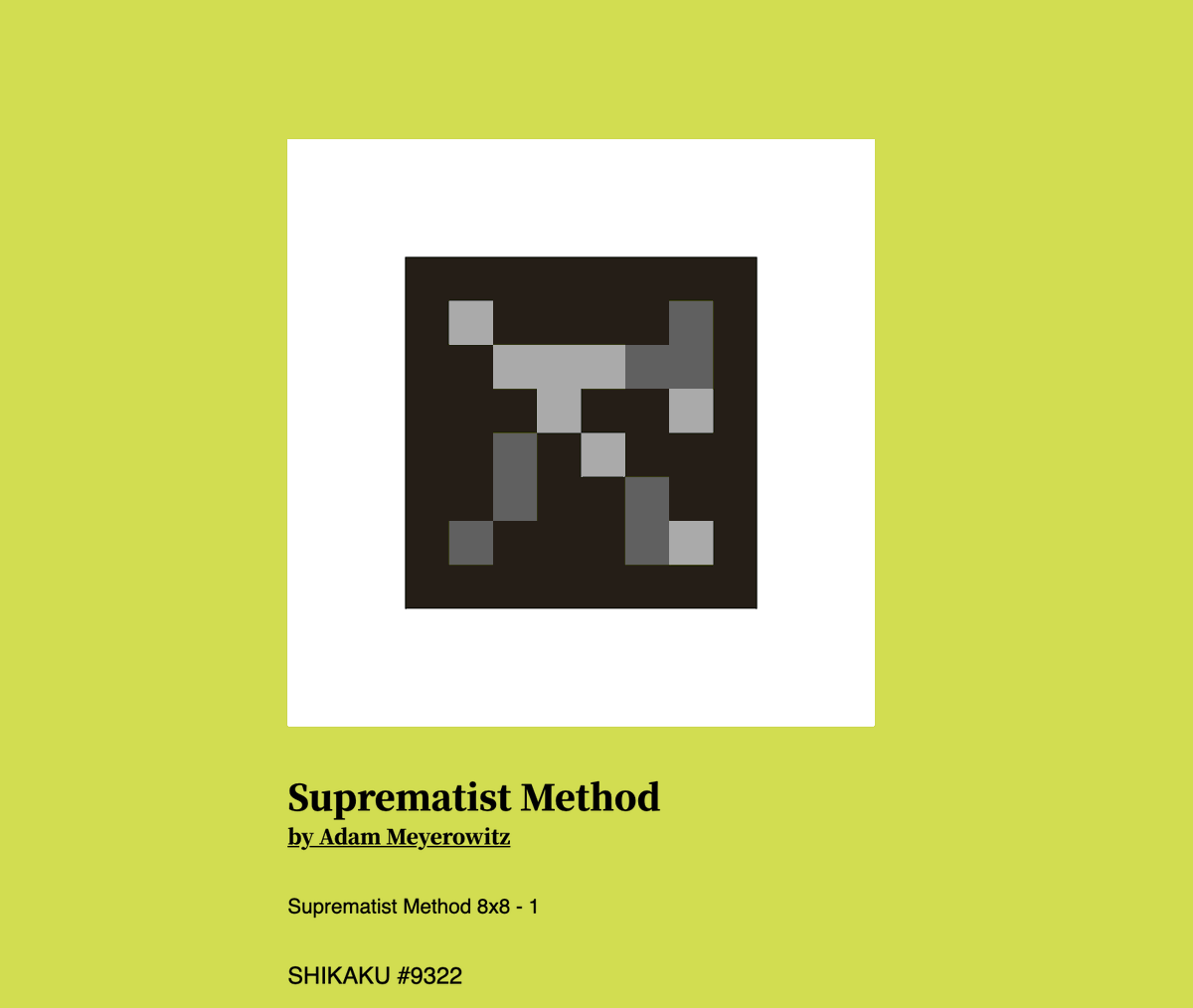 AdamMeyerowitz's tweet photo. Suprematist Method on @8bidou 
Link below https://t.co/IOS0bIlhbt