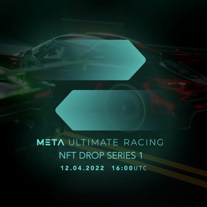 🔥FIRST NFT DROP GENESIS 1 16:00UTC 12 APRIL 2022!🔥
Buckle your seat belts! A fantastic pre-production release of the very first run of your future race cars that will be the primary means of moving around and making money in the first META ULTIMATE RACING metaverse!🏎💨