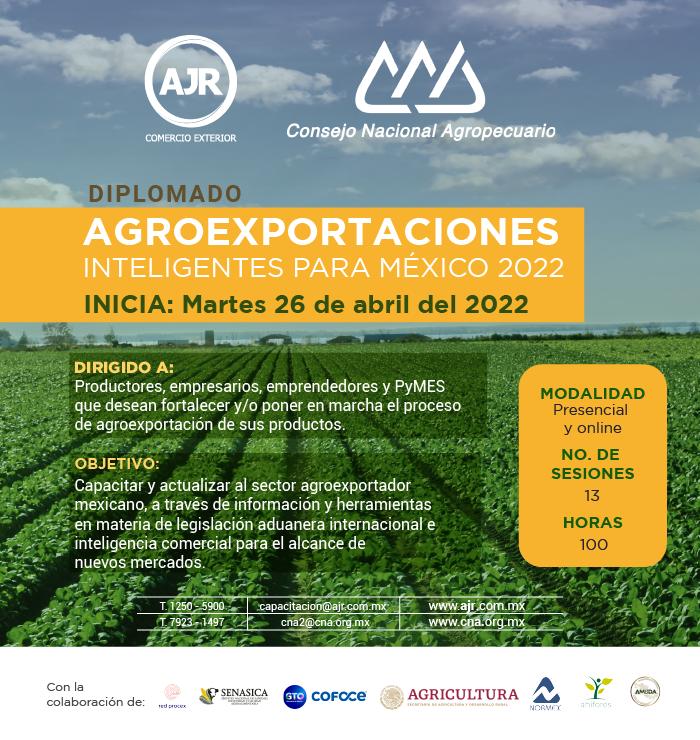 CNAgropecuario's tweet photo. Inscríbete al Diplomado en "Agroexportaciones Inteligentes para México" Dirigido a Productores, Empresarios, Emprendedores y PyMes.

Inicia: 26 de abril
Modalidad: Híbrida
Mayor información: https://t.co/R5pp2hgFcR https://t.co/ri9bdbH838