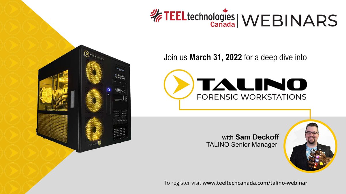 Join us for a deep dive into <a href="/SUMURI/">あわり</a>'s TALINO Forensic Workstations with Senior Manager Sam Deckoff.  Learn More or Register - bit.ly/3DgIVu5

#digitalforensics #talino #sumuri