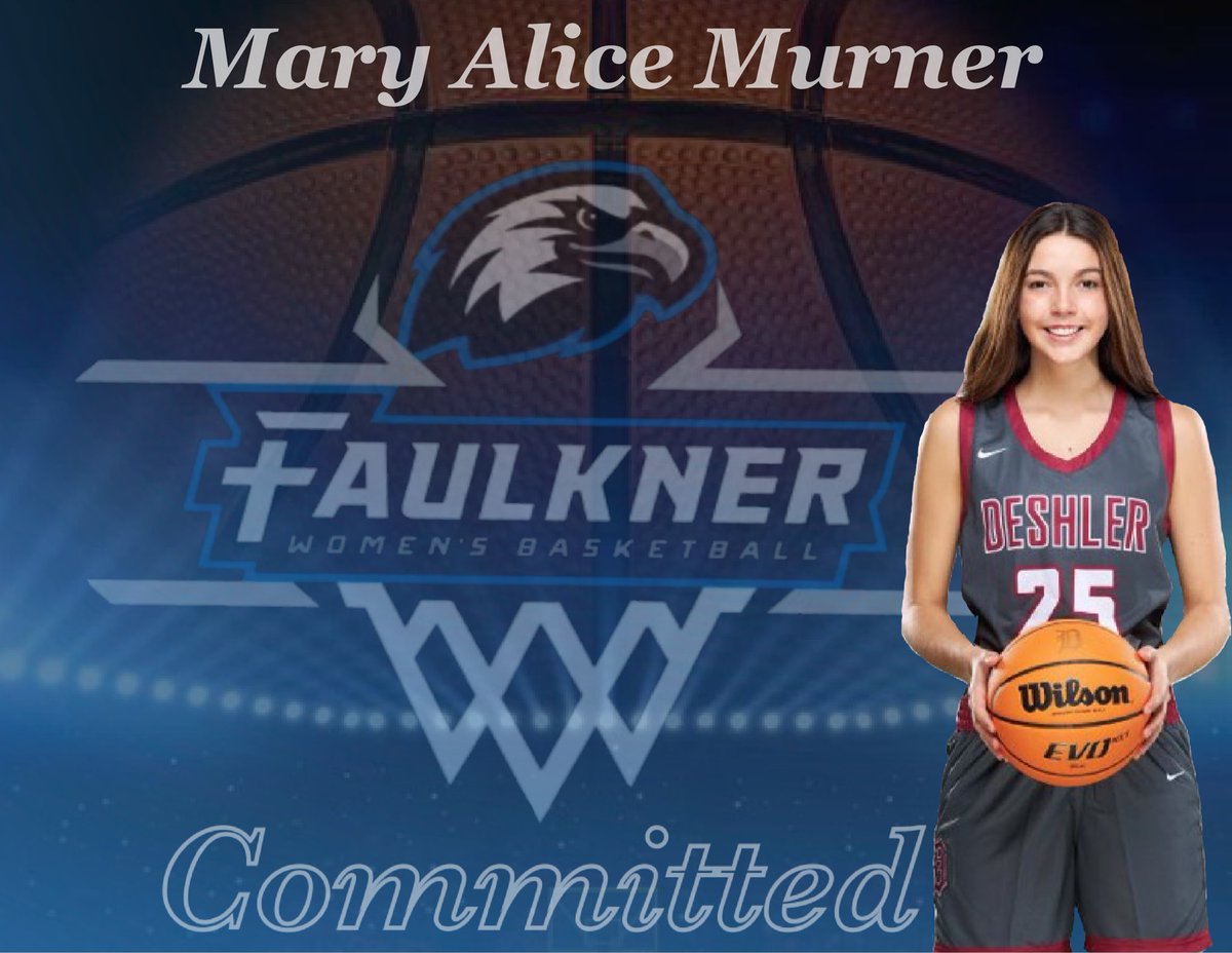 Congratulations to Alabama Southern Starz Veal 2022 CG Mary Alice Murner of 4A State Champion Deshler HS on committing to Faulkner University to continue her basketball and Cross Country career.