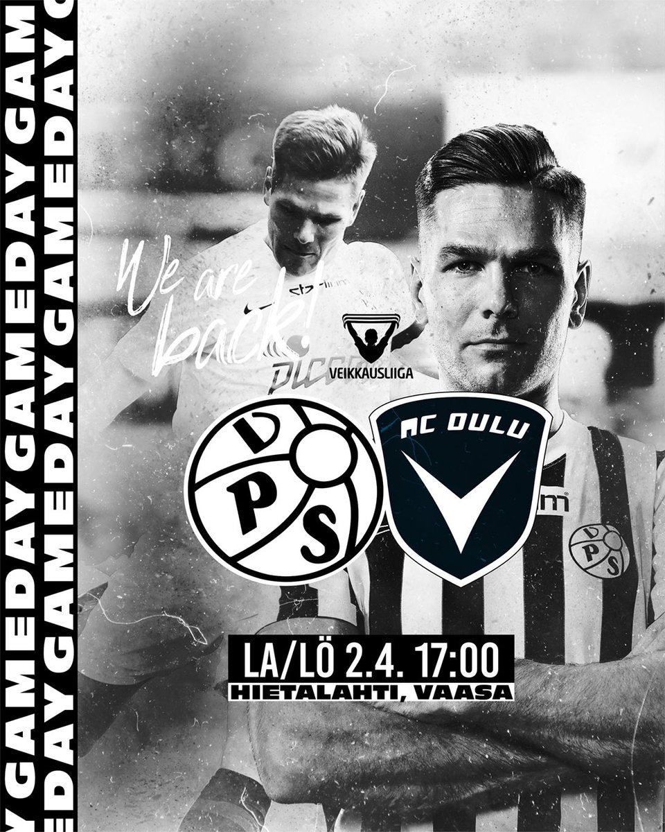 VPS1924's tweet photo. Lauantaina alkaa kauan odotettu Veikkausliigakausi!🔥

Ac Oulu matkustaa Vaasan Palloseuran vieraaksi Elisa Stadionille lauantaina 2.4. kauden ensimmäistä ottelua varten.👊🏼

👀Ottelun voi nähdä suorana @ruutu_urheilu !

#yhdessäseistään #vepsu #vaasa #vasa #veikkausliiga https://t.co/CBkqgiN9AX