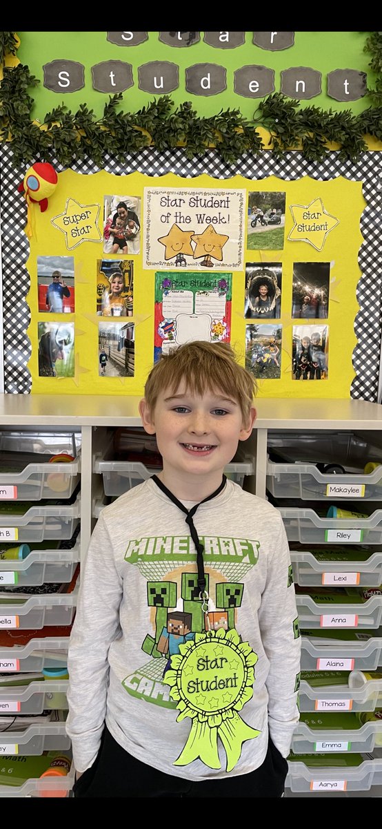 Kindergarten room 157’s @GillHallElem March Star Students Emma, Ben, Owen, and Jonah! 🙌🏻 #WErTJ #WErTJK