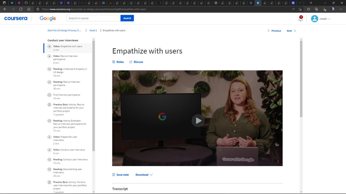 Joetronica's tweet image. Just finished week 1 of the 2nd Course of the Google UX Design Professional Course, currently entering week 2.
#Google #uxbasics #UXUI #Techishiring #uxdesign #uxdesigner