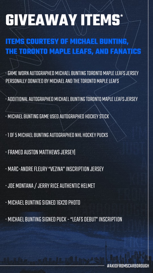 Help support @Bunting27 and his hometown of Scarborough! Check out his sweepstakes where he's giving away incredible prizes with all of the proceeds going to the Boys and Girls Club of West Scarborough rb.gy/4wkex1