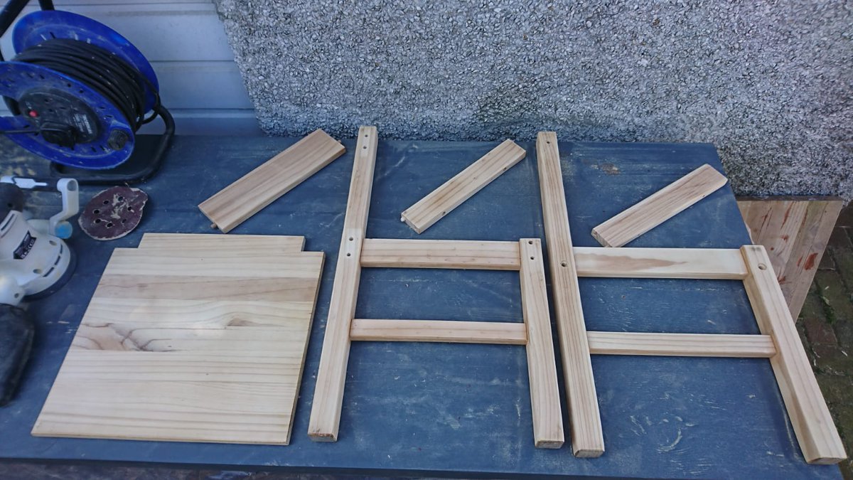 FesterForged's tweet image. Nice and easy project today, had thus since my daughter was about 2 (she's 7 now) so i decided to clean it up and give it a coat of paint, looks awesome and now it fits into our garden and matches my work bench. kids love it, I'll finish the 2nd chair in the morning.