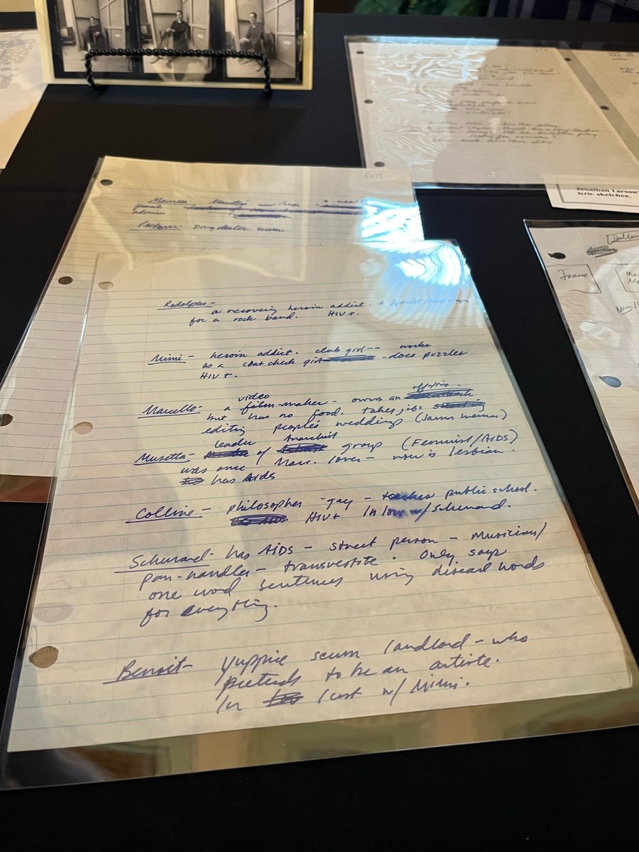 This past weekend the RENT 25th Anniversary Farewell Tour company was invited to The Library of Congress to view The Jonathan Larson Collection. Featured in the collection were pieces he wrote for RENT and Tick Tick… Boom! 

Thank you, Jonathan Larson ❤