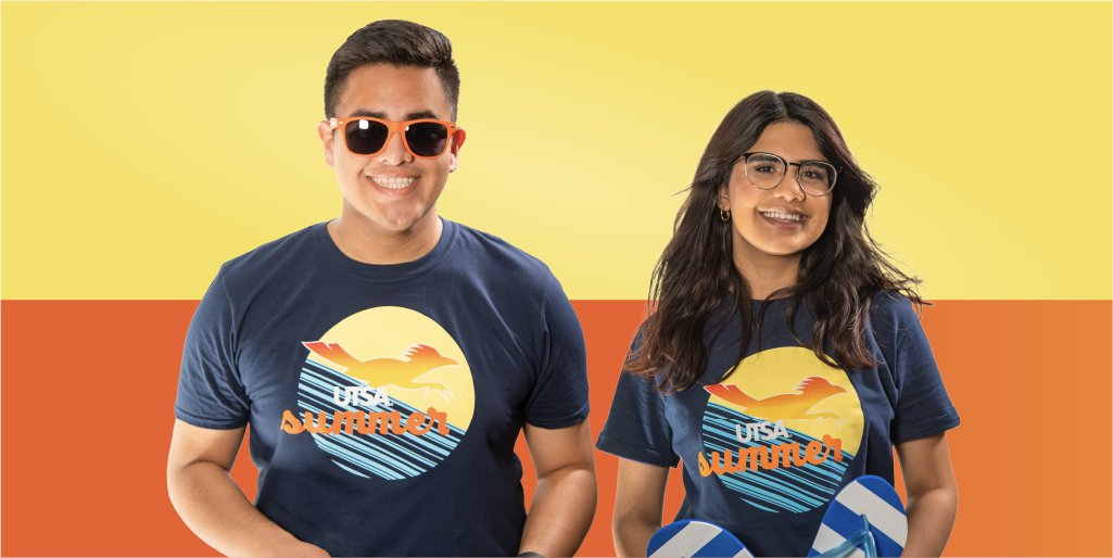 StudentsAtUTSA's tweet photo. T-Shirt Alert👕We can't wait to see you tomorrow for the Summer Registration party ⛱️Current #UTSA students who show proof of summer registration will receive a #UTSASummer t-shirt (while supplies last)☀️
Tuesday, March 29
11am-2pm
Sombrilla
https://t.co/obk7YkBd4y https://t.co/FqzvoV2lhJ