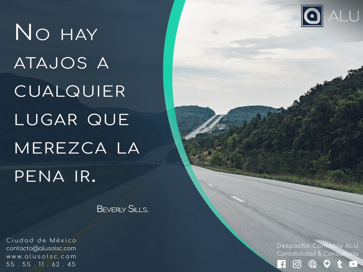 Alu_Contadores's tweet photo. No hay atajos a cualquier lugar que merezca la pena ir.
#FrasesMotivadoras #FrasesInspiradoras #FelizLunes
@DespachoContableALU
https://t.co/X7LBFcgLgb https://t.co/6KtmLWjo2E