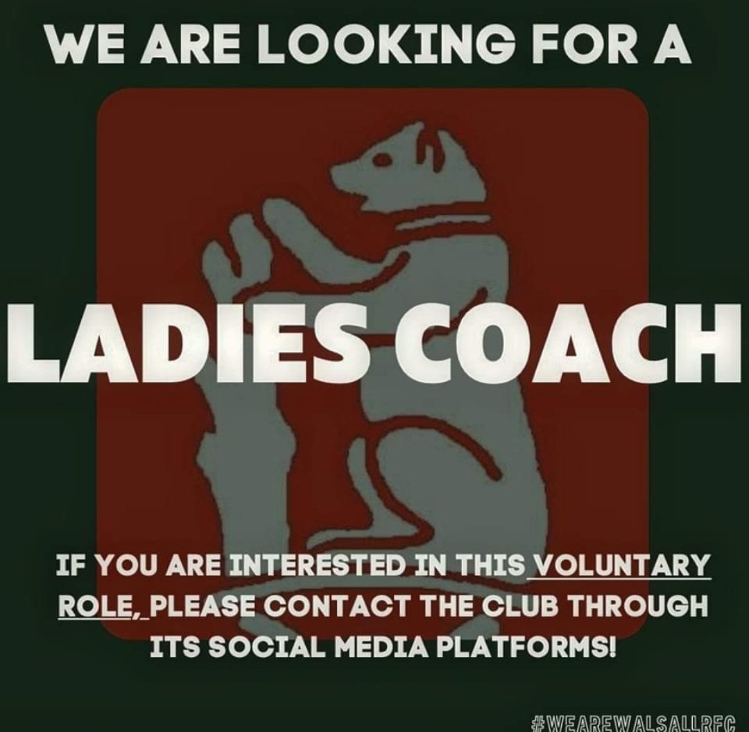 ▪︎LADIES COACH NEEDED▪︎

This is a voluntary role and training is currently held on Sundays (this might change).

If you are interested, or think you might know someone, please contact the club through its social media platforms!

Thank You!
