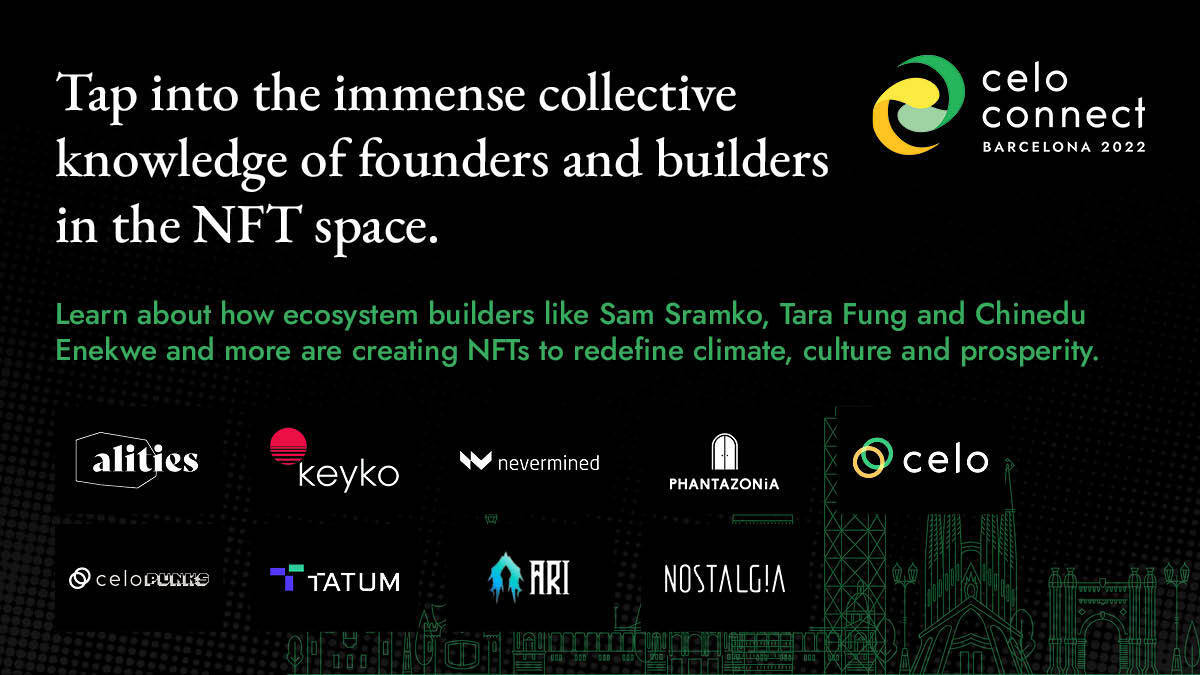 #NFT crew of the <a href="/CeloOrg/">Celo</a> gathering for #CeloConnect Barcelona👀

I'm okay with #NFTcollectibles but I think using #NFTs to make a way better planet or buidl green-friendly finance is more beneficial for people.

I can't wait for the exciting topics at $CELO Connect!🤩