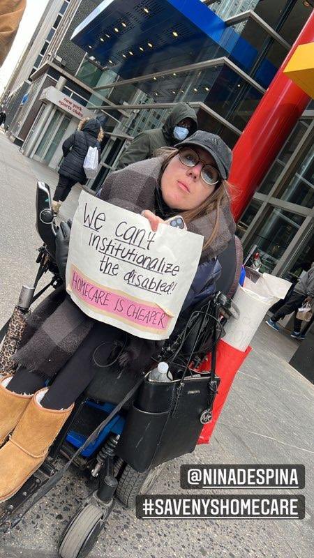 DNY_ADAPT's tweet photo. A5367A /S5028A
 Not institutionalization
Homecare is cheeeper 
@ninadespina
#SaveHomeCare 
@THECITYNY @GovKathyHochul https://t.co/LVCPYH109i
