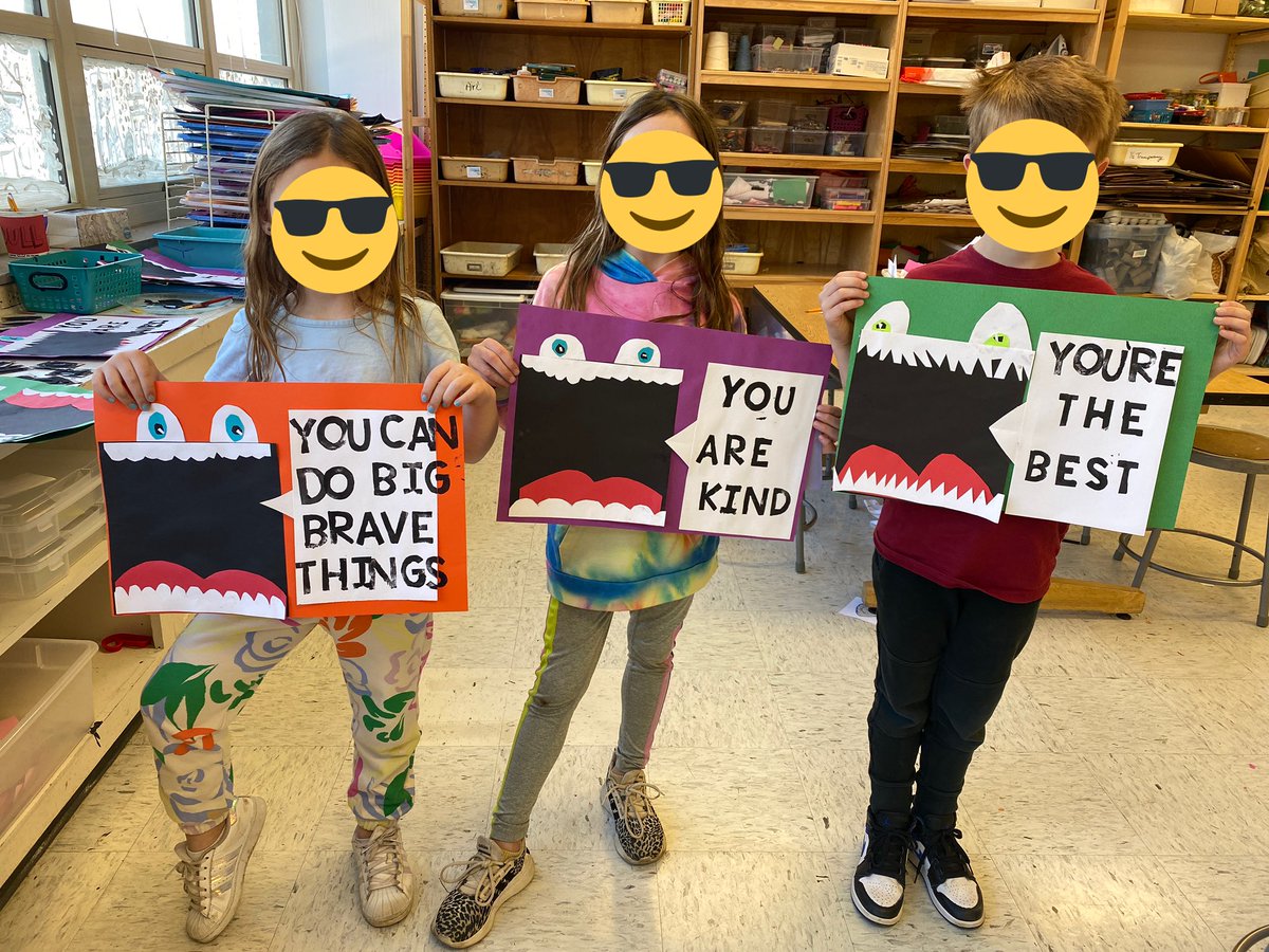 In love with these George Mike inspired “Loud Mouth” monsters by Kindergarten and 1st grade! Students came up with their own encouraging message for their monster to shout out to our school! <a href="/belinder_prin/">Steve Yeoman, PhD</a>