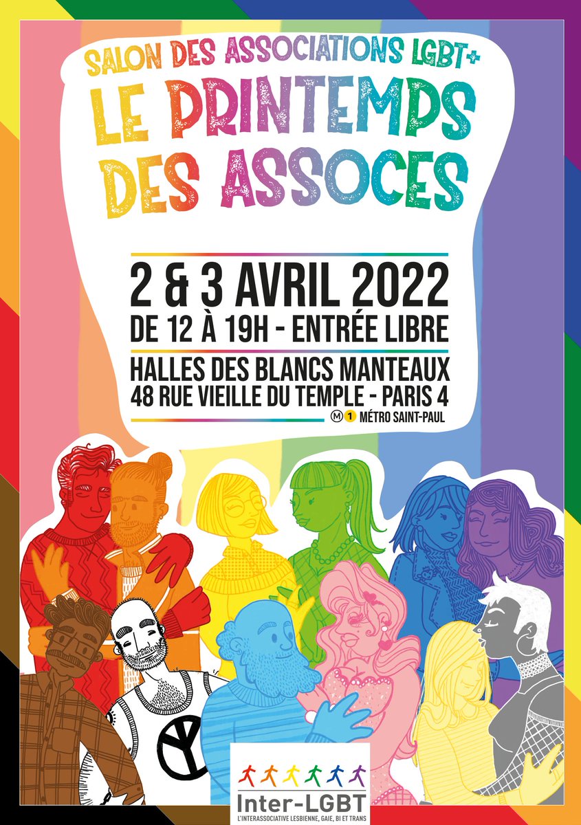 InterLGBT's tweet photo. Le #PrintempsDesAssoces2022 C'EST PARTI !
Dès 12h, l'Inter-LGBT, les associations participantes et les bénévoles vous accueillerons pour ce week-end haut en couleurs ! 🎉🏳️‍🌈🏳️‍⚧ https://t.co/zcykPoaKIz