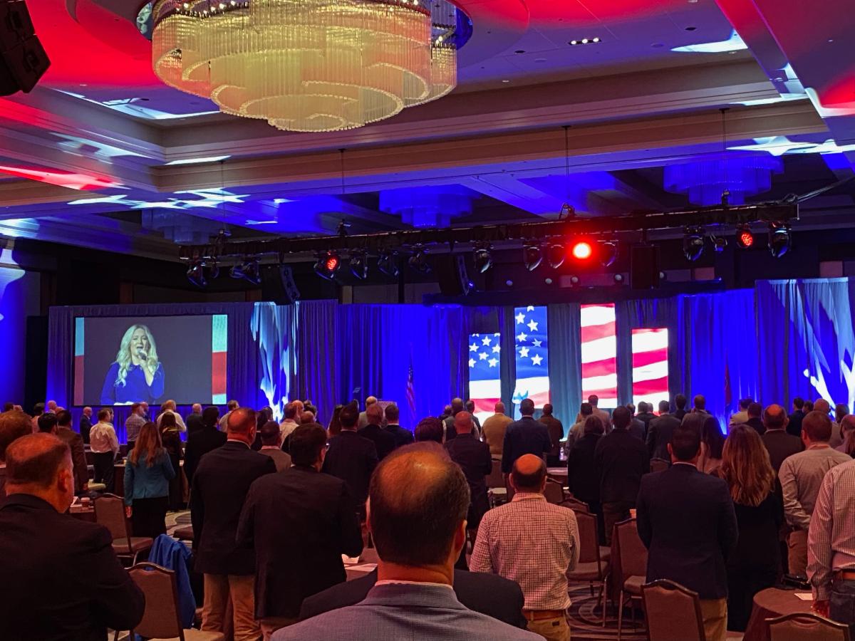 CalCIMA is attending the <a href="/NSSGA/">National Stone, Sand & Gravel Association</a>'s Conference in Nashville, TN this week. The conference began with Nashville native country singer Dana Romanello singing the national anthem. CalCIMA also listened to expert Alex Hergot of Permitting Institute on federal permitting.