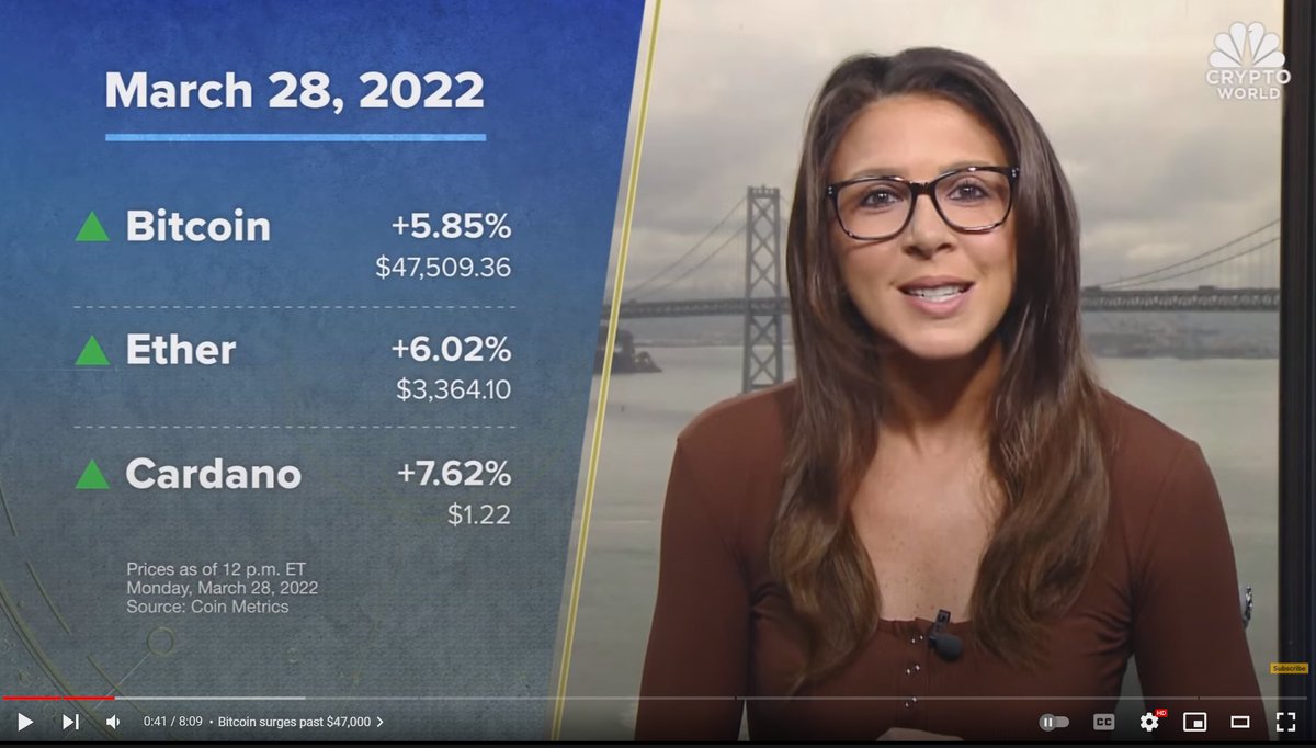 MSTRLife's tweet photo. Cardano got included on CNBC again today during their Crypto World show. #HODL #Cardano $ADA https://t.co/yczDVGcan9