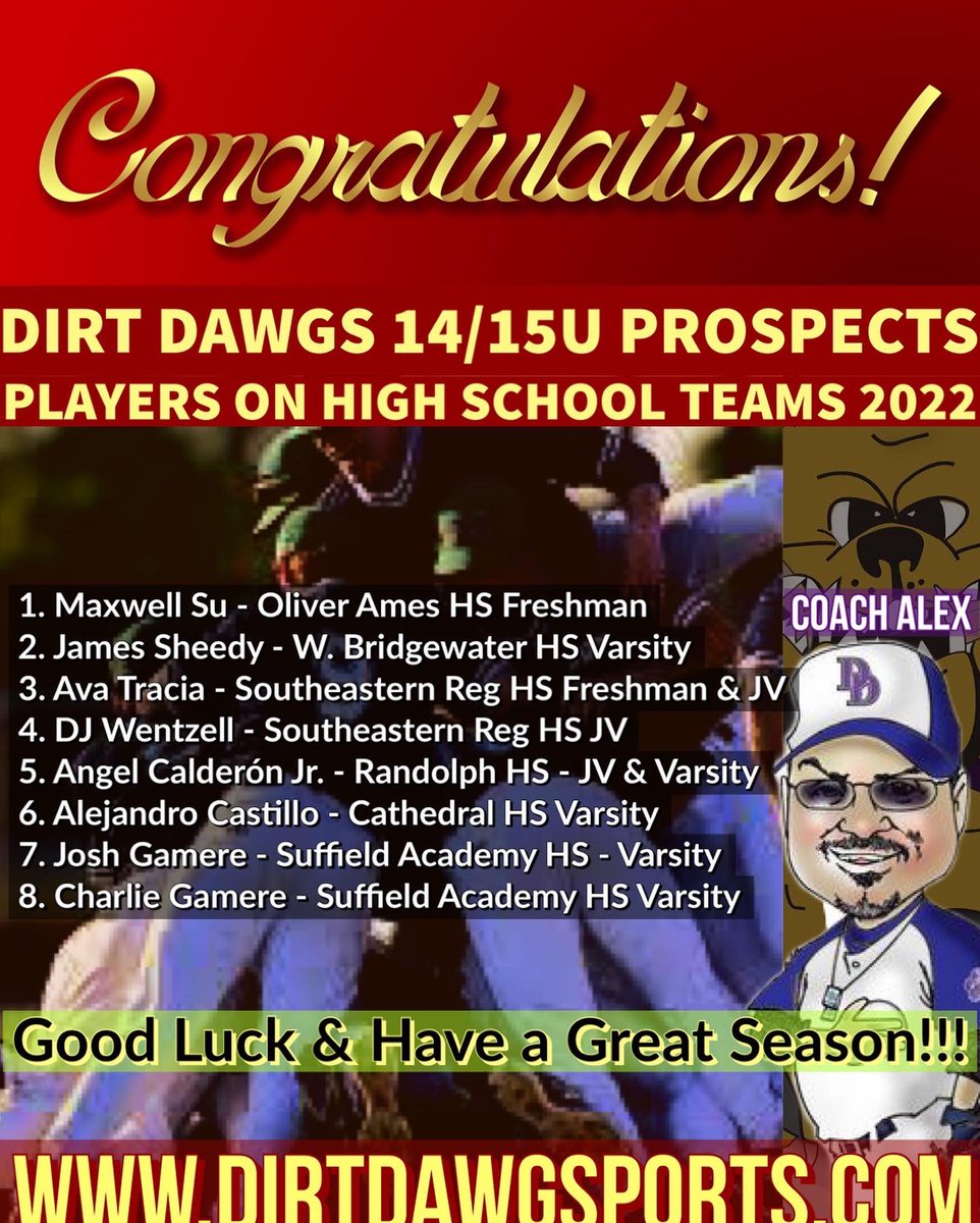 coachalex28's tweet photo. Congratulations to all my players &amp; Clients that made High School Baseball &amp; Softball Teams 👏🏻👏🏻 https://t.co/SwQXIZVHD6