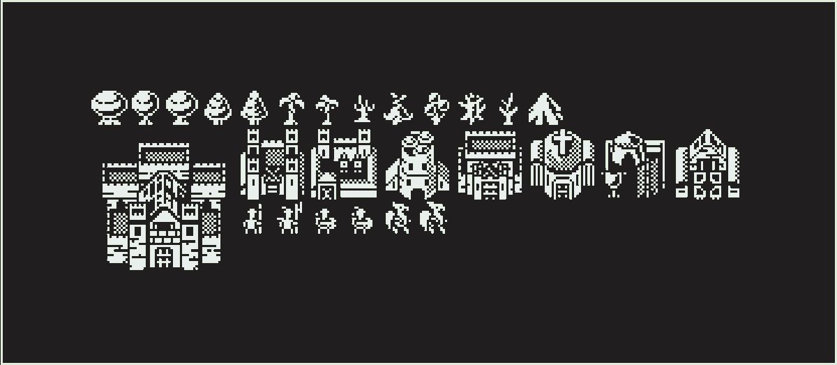 IKnowKingRabbit's tweet photo. True 1-bit asset

#tileset #pixelart #gamedev #indiegames https://t.co/3FDCrXEqjj