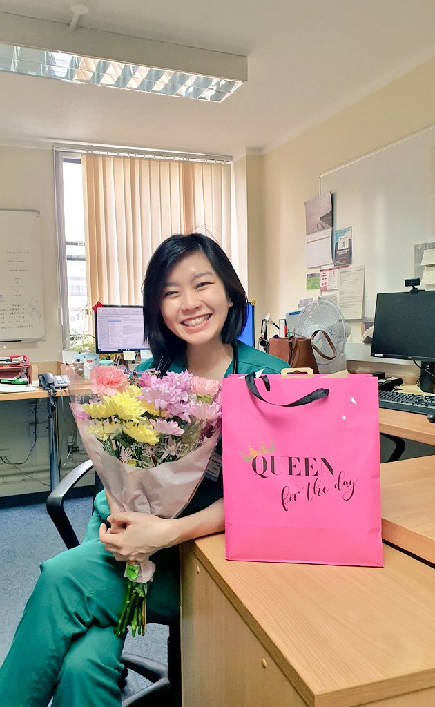 My beloved junior clinical fellow, Dr Kelly did it again! She baked a gorgeous pink elderflower lemon cake for my B'day! #blessed Thanks #teamAFU for the lovely birthday song sang + birthday wishes and gifts 🥳💕 Turning another year older but wiser, I hope😇 #GodIsGood