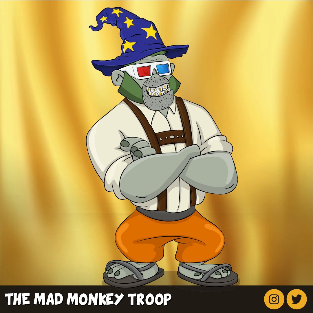 TMadMonkeyT's tweet photo. Look at these #classy characters! Not sure if you have noticed with previous posts but Hank comes in a bunch of different colours too.
And YES...we have Wizards too.
#TMMT #TheMadMonkeyTroop #NFTcommunity #NFTpfp #NFTcollection #familyfunNFT #NFTcartoon https://t.co/XDG4B24F6I