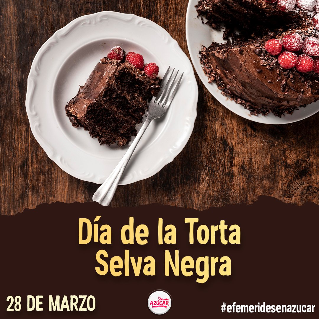 Día de la Torta Selva Negra 🍰
Está delicia de torta se compone de capas intercaladas de bizcocho de chocolate, crema y cerezas ácidas,  con birutas de chocolate y cerezas encima. La receta es de Alemania (Baden) ¿Te atreves a comerla? #tortaselvanegra   comparte 👇
#efemérides